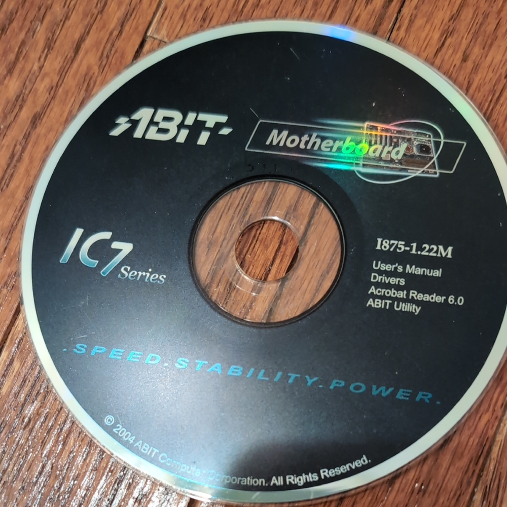 ABIT IC7 Series Motherboard CD ROM Manual Drivers and Software